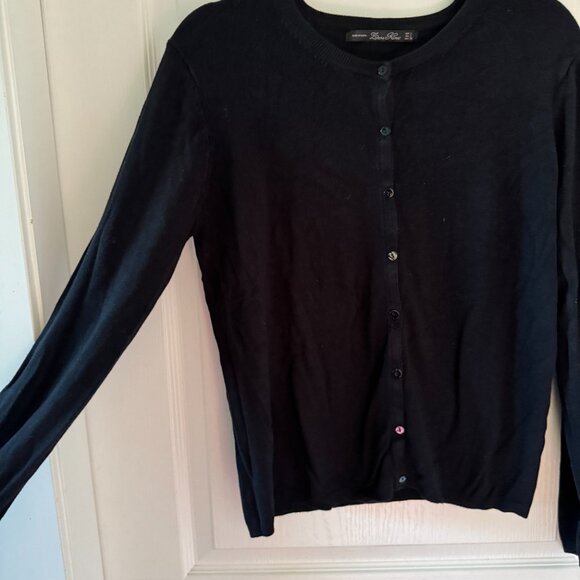 Zara Black knit crew neck cardigan - Picture 4 of 6